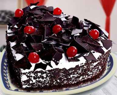 Heart Shaped Black Forest Cake
